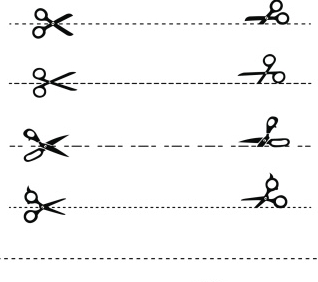 Tagliare qui, qui e qui